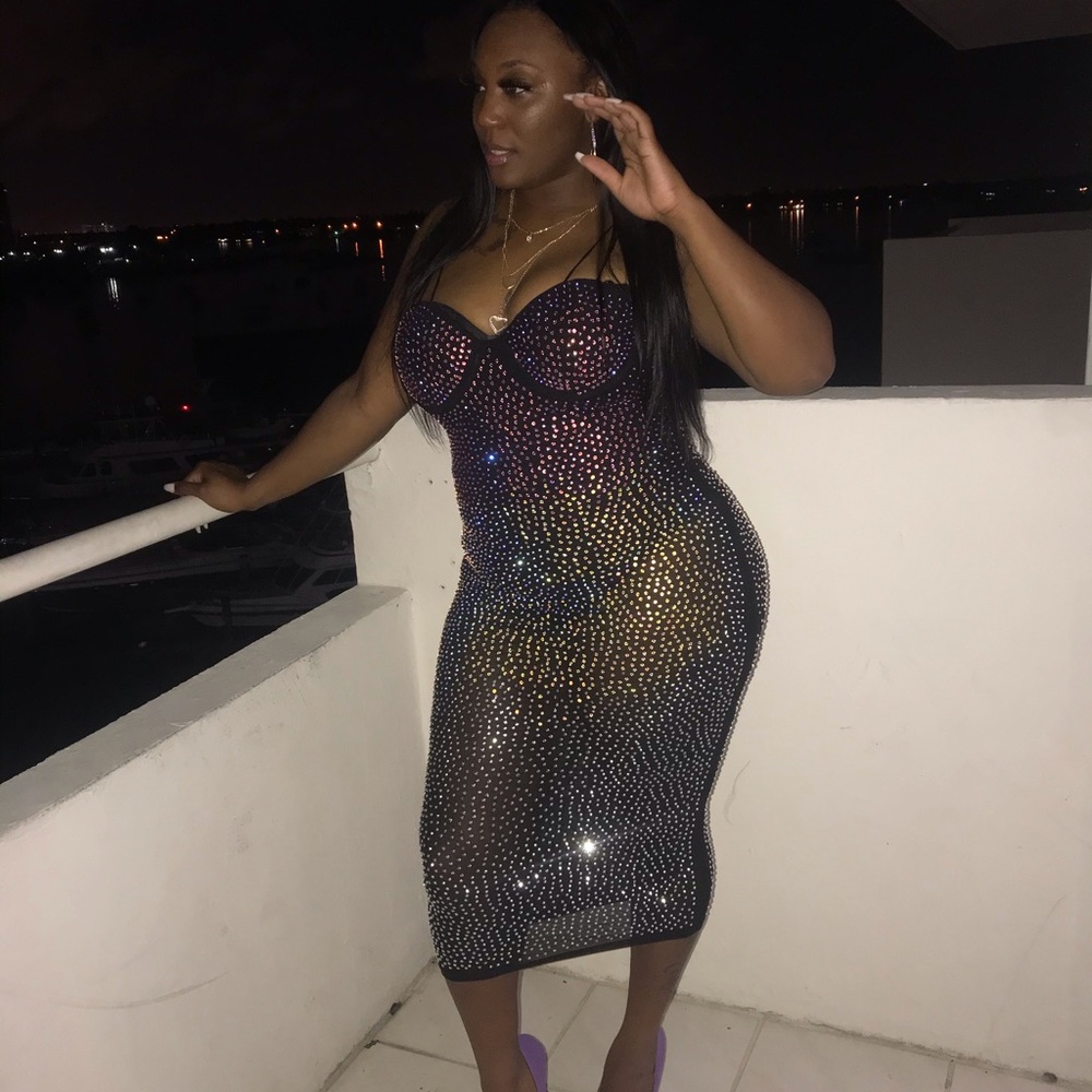 Bedded sequin dress